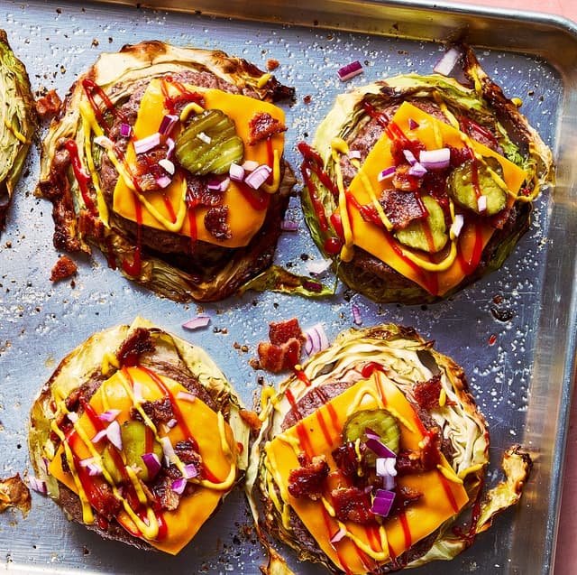 Roasted Cabbage Burgers